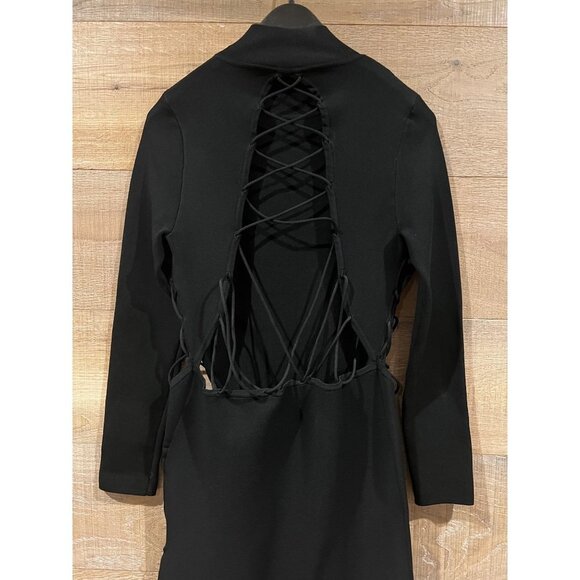 DUNDAS Cut Out Maxi Dress in Black SIZE L - Picture 8 of 11